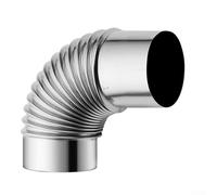 Sileduove Chimney Pipe Elbow Stove Pipes Smoke Pipe for Fireplaces Stove Knee Chimney Pipe Exhaust Pipe 90° Bend Metal Components of Chimney Accessories Chimney Pipe (60 mm)