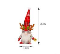 Sileduove Christmas Plush Gnomes Pair With Red Buffalo Check Fabric For Festive Indoor Decoration Suitable For Mantel Tabletops And Holiday Displays