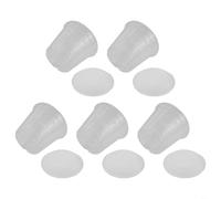 Sileduove Clear Orchid Pots with Drainage Holes and Saucers 5pcs Plastic Plant Pots for Phalaenopsis Orchids Root Control Air Circulation Indoor Garden Growing