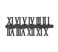 Sileduove DIY Clock Numerals Kit Including Arabic Number and Roman Number Digital Clock Numbers for Design Replacement Repairing Clock Accessories (Black Roman)