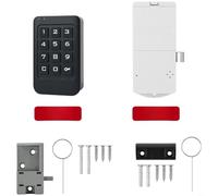 Sileduove Electronic Code Lock, Smart Keypad Lock, Digital Cabinet Lock for Gym Locker, Billiard Room, Sauna, Temporary & Fixed Password Modes, Auto-Lock Security, Low,(Black Square)