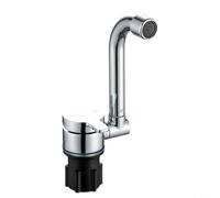 Sileduove Folding Kitchen Faucet for Motorhome for CARAVAN with 360 Degree Rotation and Hot Cold Mixer Tap Stainless Steel Sink Swivel Spout for RV Boat Bar Counter Narrow Space Silver(hot and cold