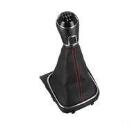 Sileduove Gear Shift Knob Gaiter Boot Cover For For Golf For MK5 MK6, Elevates Interior Style With Modern Finish(5 speed red line)