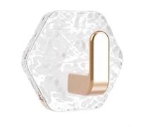 Sileduove Hexagonal Water Ripple Wall Hook Set Of 10 No Drill Self Bathroom Kitchen Balcony Storage Hook Moisture Resistant PET Material Modern Design(Gold)
