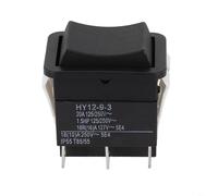 Sileduove Industrial Rocker Switch HY12-9-3 Electrical Toggle Switch 6 Pin Terminal 125/250V 20A Power Button Black