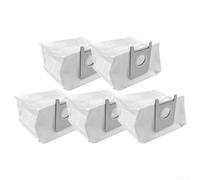 Sileduove Large Vacuum Dust Bags for Roidmi EVE PULS Self-Emptying Robot Cleaner, High-Capacity Non-Woven Fabric, Dual Filtration, 5 Pack, White, 8.46 x 6.14 inch