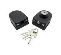 Sileduove No Drill Glass Door Lock With Brushed Finish Featuring On For Single Sided for access For Offices Stores Balconies And Bathrooms(703 Double-door)
