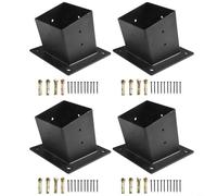 Sileduove Outdoor Slanted Roof Pergola Bracket Kit for 4x4 Posts, Complete with All Installation Hardware Outdoor pergola Hardware Kit(4pcs)