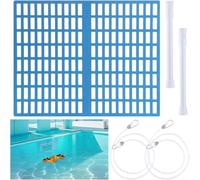 Sileduove Pool Skimmer Shield, Debris Guard, Leaf Blocker for Above Ground Pools, Adjustable Telescopic Design, Rust Resistant PP Construction, 42x33cm Size, Compatible with for INTEX