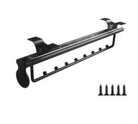 Sileduove Pull Out Clothes Hanger Rail, Telescopic Closet Rod, Wardrobe Slide, Heavy Duty Drawer Hardware, Space Saving Extendable Design, Easy Top Mount Install, 250mm to 500mm, Black(450mm)