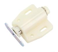 Sileduove Push To Open Cabinet Catch, Magnetic Door Latch, Touch Latch for Kitchen Wardrobe, Silent Close Buffer, No Handle Needed, Round Design, ABS Plastic, Easy Install, Black(Beige)