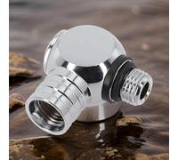 Sileduove Scuba Diving Regulator Swivel Adapter 360 Degree Rotation Brass Chrome Plated Reduces Hose Stress Fits Most First Stage LP for HP Port Connector Silver 1 Piece(LP Adaptor)
