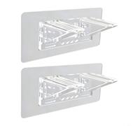 Sileduove Self Shelf Support Transparent PVC Bracket, For Cabinet Bookshelf Wardrobe No Drill Heavy Duty Corner To Sagging(2pcs)