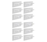 Sileduove Self Shelf Support Transparent PVC Bracket, For Cabinet Bookshelf Wardrobe No Drill Heavy Duty Corner To Sagging(12pcs)