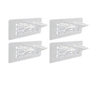 Sileduove Self Shelf Support Transparent PVC Bracket, For Cabinet Bookshelf Wardrobe No Drill Heavy Duty Corner To Sagging(4pcs)