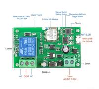 Sileduove Smart Relay Module DC 5V-32V with Inching and Self-Lock Modes, Wi-Fi RF Remote Control for eWeLink Smart Switch and for Alexa for Home Automation(5V/7-32V)