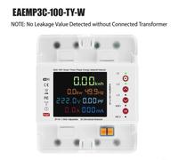 Sileduove Smart WiFi Three Phase Circuit Breaker Bidirectional Energy Meter with LCD Display Digital Power Monitor Remote Control Protection Switch(EAEMP3C-100-TY-W)