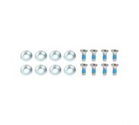 Sileduove Snowboard Binding Screws M6x16, Ski Parts Repair Kit, Anti-Slip Metal Washers, Secure Mounting Design, 16mm Length with 20mm OD Spacers, Compatible with Most Bindings, (8pcs)