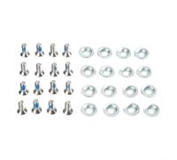 Sileduove Snowboard Binding Screws M6x16, Ski Parts Repair Kit, Anti-Slip Metal Washers, Secure Mounting Design, 16mm Length with 20mm OD Spacers, Compatible with Most Bindings, (16pcs)