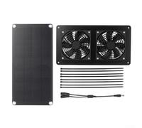 Sileduove Solar Panel Fan Kit, 30W 12V Exhaust Fan Perfect For Kitchens Chicken Coops And Waterproof