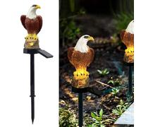 Sileduove Solar Powered Hawk Ornament for Garden, Waterproof Lawn Lamp with Automatic On/Off Switch