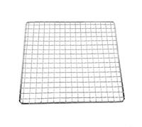 Sileduove Stainless Steel BBQ Grill Grate Square Mesh Wire Rack for Camping Stoves and Outdoor Barbecue Cooking Grid Silver Various Sizes Available(30×25)