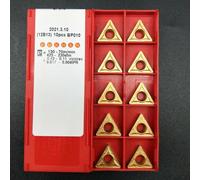 Sileduove TCMT16T308 Carbide Indexable Insert for Lathe Milling and Turning - 10pcs, Gold-Coated, ISO Standard TCMT32.52 Compatible