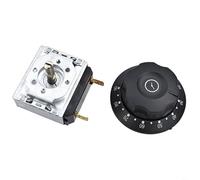 Sileduove Timer Switch, Microwave Oven Timer, Pressure Cooker Timer, Electrical Outlet Parts, 30/60/90/120 Min Settings, Built-in Bell, 16A 250V Rating, Metal Plastic Build,(90min)