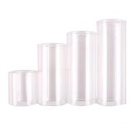 Sileduove Transparent Guitar Slide Set for Acoustic Electric Guitars, Plastic Finger Slider Bar with 21mm Inner Diameter, Smooth Bluesy Tone for Professionals and Beginners(Combination)