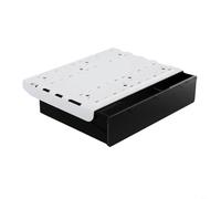 Sileduove Under Desk Drawer Organizer for Home Office, ABS Plastic Pull-Out Storage Tray with and Screw Mount, Space Saving Solution for A4 Paper, Notebooks, Pens, Black(Black)