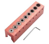 Sileduove Vertical Pocket Hole Jig Woodworking Dowel Drill Guide Centering Locator with 4-12mm Drill Guide Bushings for Precision Drilling in Aluminum Alloy Construction