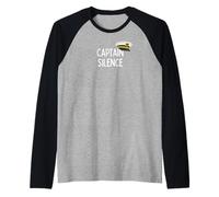 Silence and Quiet Gifts for Men and Women - Captain Silence Raglan Baseball Tee