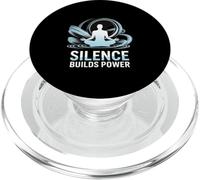 Silence Builds Power Mindfulness Meditation PopSockets PopGrip for MagSafe