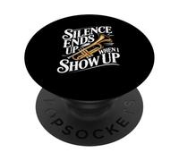 Silence Ends Up When I Show Up Trumpet Music PopSockets Adhesive PopGrip