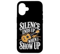 Silence Ends Up When I Show Up Ukulele Music Case for iPhone 16