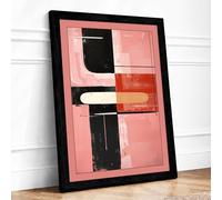 Silence Geometric Framed Wall Art Print A1 (84.1×59.4cm) Black, Wall Decor for Living Room, Bedroom, Office & Home, Ready to Hang, Art Gift