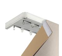 Silence Glide Double Curtain Tracks - 170cm Aluminium Ceiling Rail for Home, Office, Room Divider, Wall or Ceiling Mount - Versatile Valance Rail, Noise-Free Operation