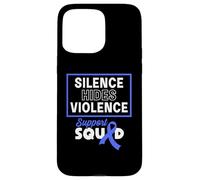 Silence Hides Violence Child Abuse Prevention Support Squad Case for iPhone 15 Pro Max