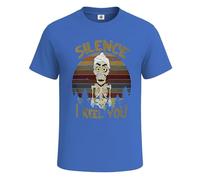 Silence I Kill You Scary Skeleton Novelty Men's T Shirt Funny Party Shirt Top