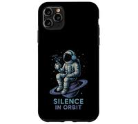 SILENCE IN THE ORBIT funny astronaut having coffee and chill Case for iPhone 11 Pro Max