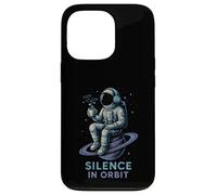 SILENCE IN THE ORBIT funny astronaut having coffee and chill Case for iPhone 13 Pro