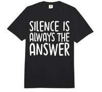 Silence is Always The Answer Simple Quiet Peace Comfort Colors Adult Heavyweight T-Shirt