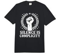 Silence is Complicity Liberal Democrat Freedom Equal Rights Comfort Colors Adult Heavyweight T-Shirt