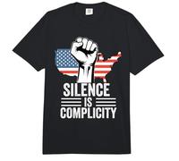 Silence is Complicity Liberal Democrat Freedom Equal Rights Comfort Colors Adult Heavyweight T-Shirt