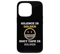 Silence is golden dust tape is silver funny sarcastic quote Case for iPhone 13 Pro