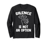 Silence is not an Option. Women's Right to Vote Suffrage Long Sleeve T-Shirt