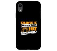 Silence Is Terrifying Hit Something Funny Drumming A Drummer Case for iPhone XR