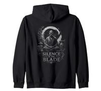 Silence Is The Blade Samurai Monk Zen Warrior Zip Hoodie
