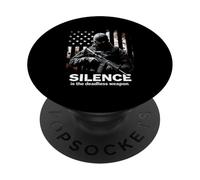 SILENCE Is The Deadliest Weapon Tactical PopSockets Adhesive PopGrip