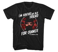 Silence of The Lambs Dr Hannibal Lecter Men's T Shirt I'm Having an Old Friend Black L